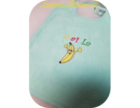 Motif de broderie machine  j'ai la banane