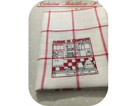 Motif de broderie machine cuisine de campagne