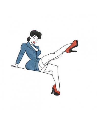 Instant download machine embroidery pin up