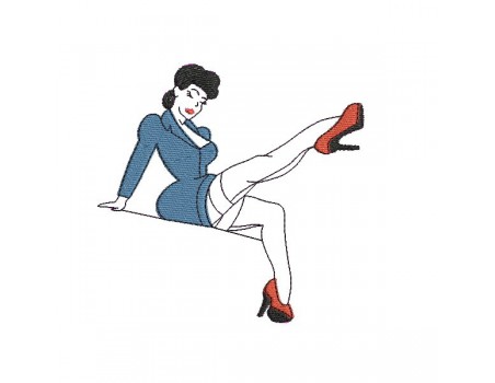 Instant download machine embroidery pin up