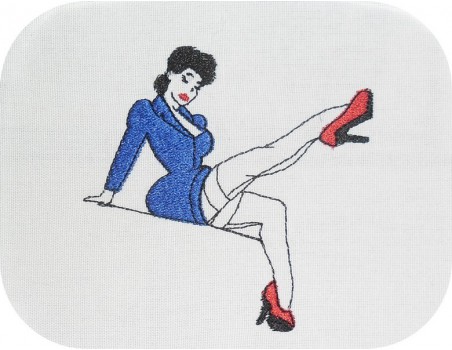 Instant download machine embroidery pin up