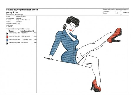 Instant download machine embroidery pin up