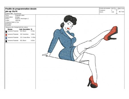 Instant download machine embroidery pin up