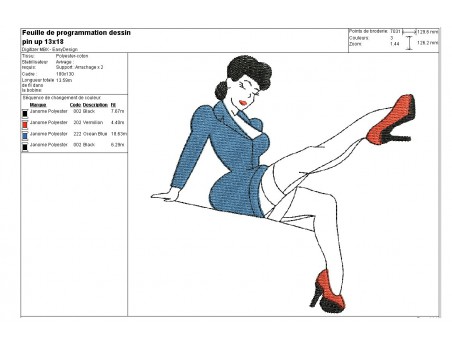 Instant download machine embroidery pin up