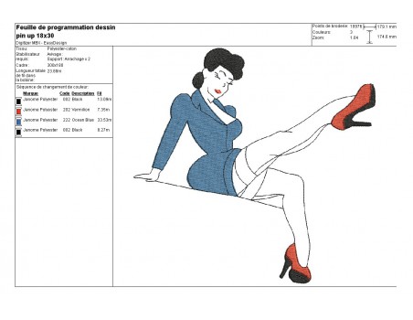 Instant download machine embroidery pin up