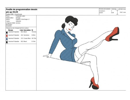 Instant download machine embroidery pin up