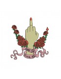 Embroidery design bad girl