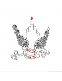Embroidery design redwork bad girl