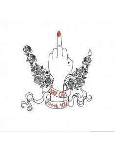 Embroidery design bad girl