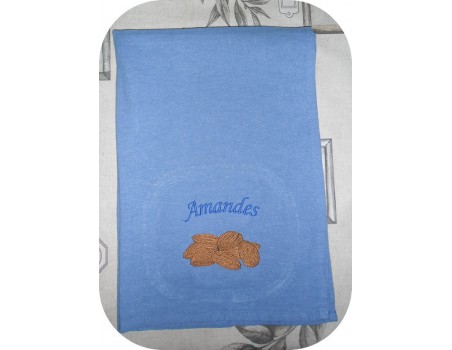 Motif de broderie machine  amandes