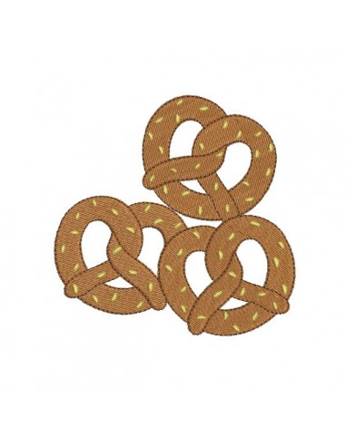 Motif de broderie machine bretzels