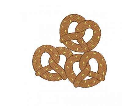 Motif de broderie machine bretzels