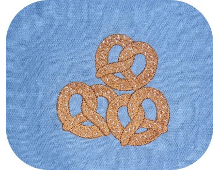 Motif de broderie machine bretzels