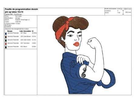 Instant download machine embroidery pin up