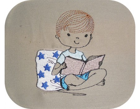 Instant download machine embroidery design little girl book