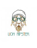 Instant download machine embroidery applique lion hipster