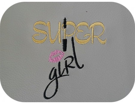 Motif de broderie machine super girl