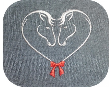 Instant download machine embroidery horse heart