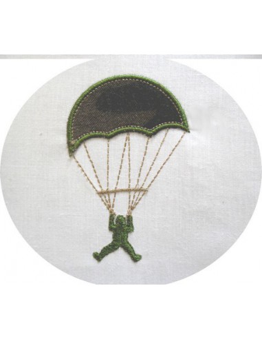 Motif de broderie parachutiste