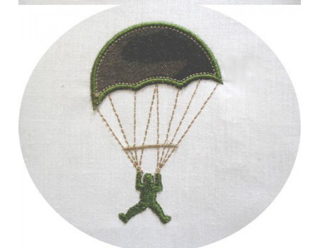 Motif de broderie parachutiste