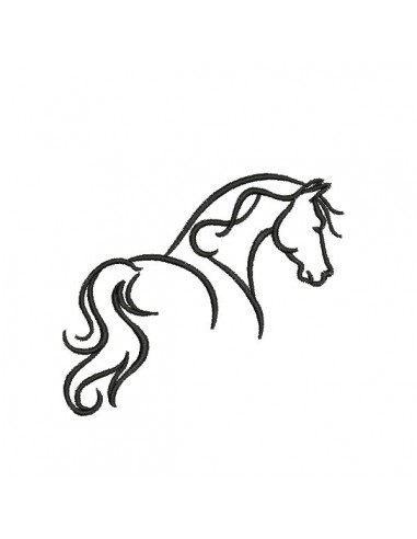 Instant download machine embroidery horse