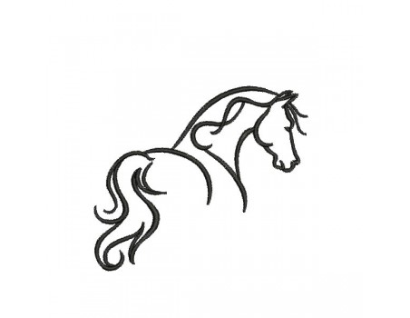 Instant download machine embroidery horse