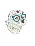 Instant download machine embroidery applique Bichon maltese dog