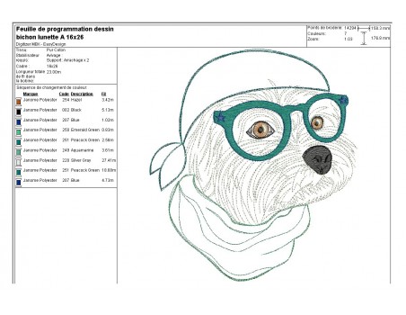 Instant download machine embroidery  Bichon maltese dog