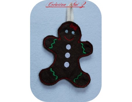 Instant download machine embroidery  gingerbread