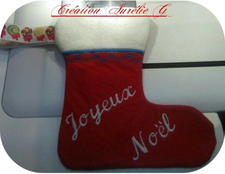 Motif de broderie machine bottes de Noël ITH