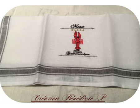 motif de broderie menu 5 étoiles