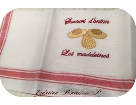 Motif de broderie machine madeleines