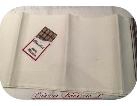 Motif de broderie machine tablette de chocolat