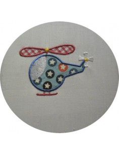 Motif de broderie hélicoptère