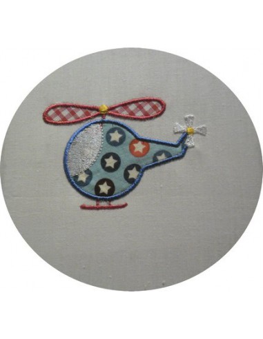 Motif de broderie hélicoptère