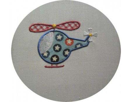 Motif de broderie hélicoptère