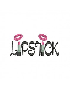Motif de broderie machine lipstick