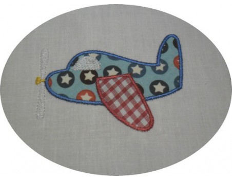 Motif de broderie avion