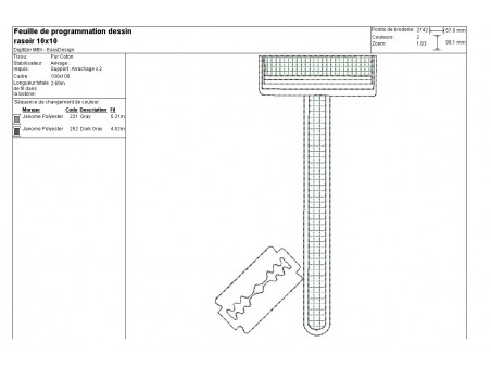 Instant download machine embroidery Shaver