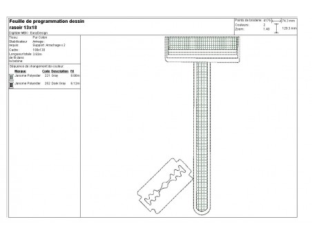 Instant download machine embroidery Shaver