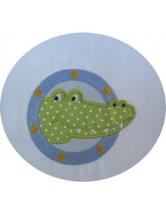Motif de broderie crocodile