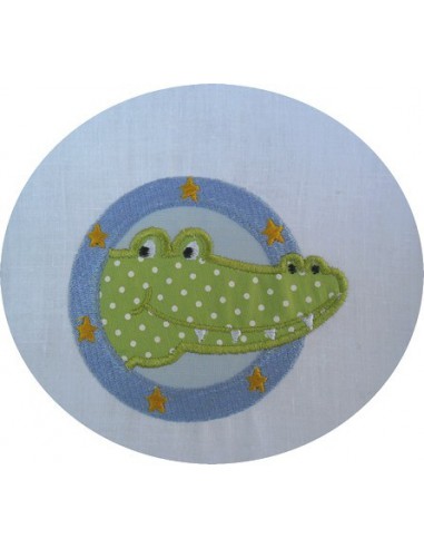 Motif de broderie crocodile