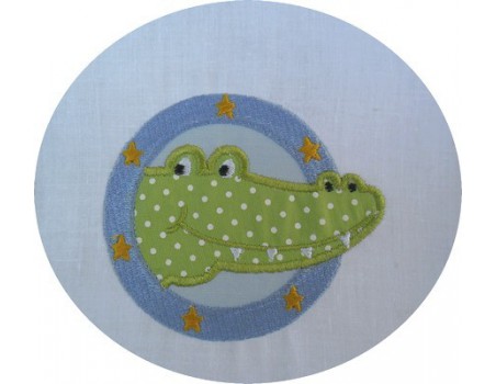 Motif de broderie crocodile