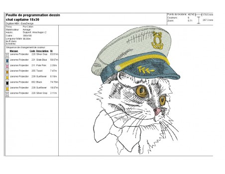 Instant download machine embroidery cat with his earphone