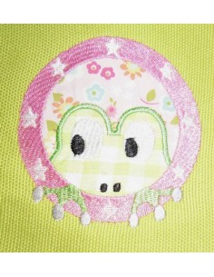 Motif de broderie grenouille