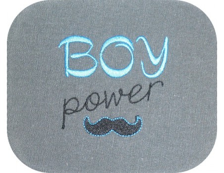 Motif de broderie machine boy power