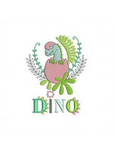 Motif de broderie machine bébé dinosaure
