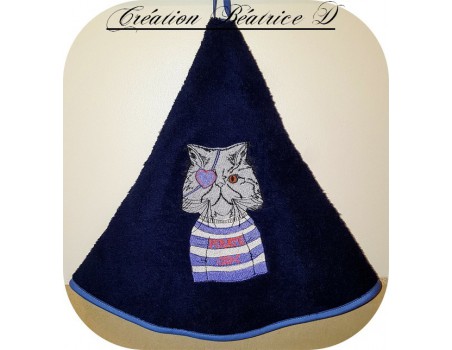 Motif de broderie machine chat pirate