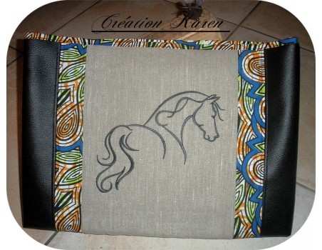 Instant download machine embroidery horse