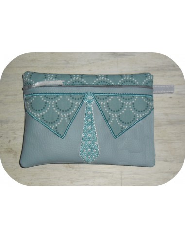 Motif de broderie machine ITH trousse col polo